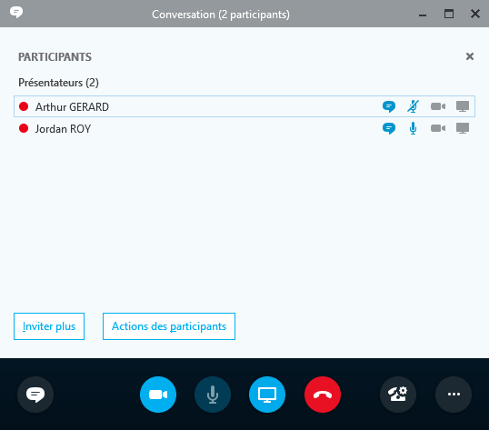 Appel audio et vidéo avec Skype Entreprise
