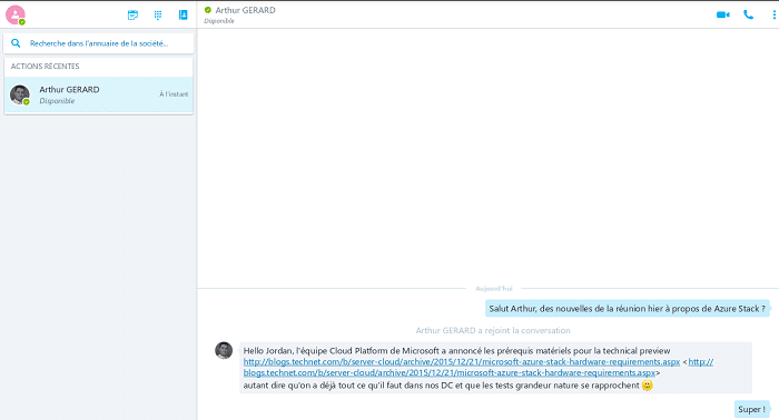 skype for business accessible sur android