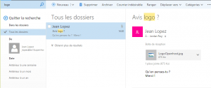 Recherche plus performante nouveauté Outlook Web Access Microsoft Exchange