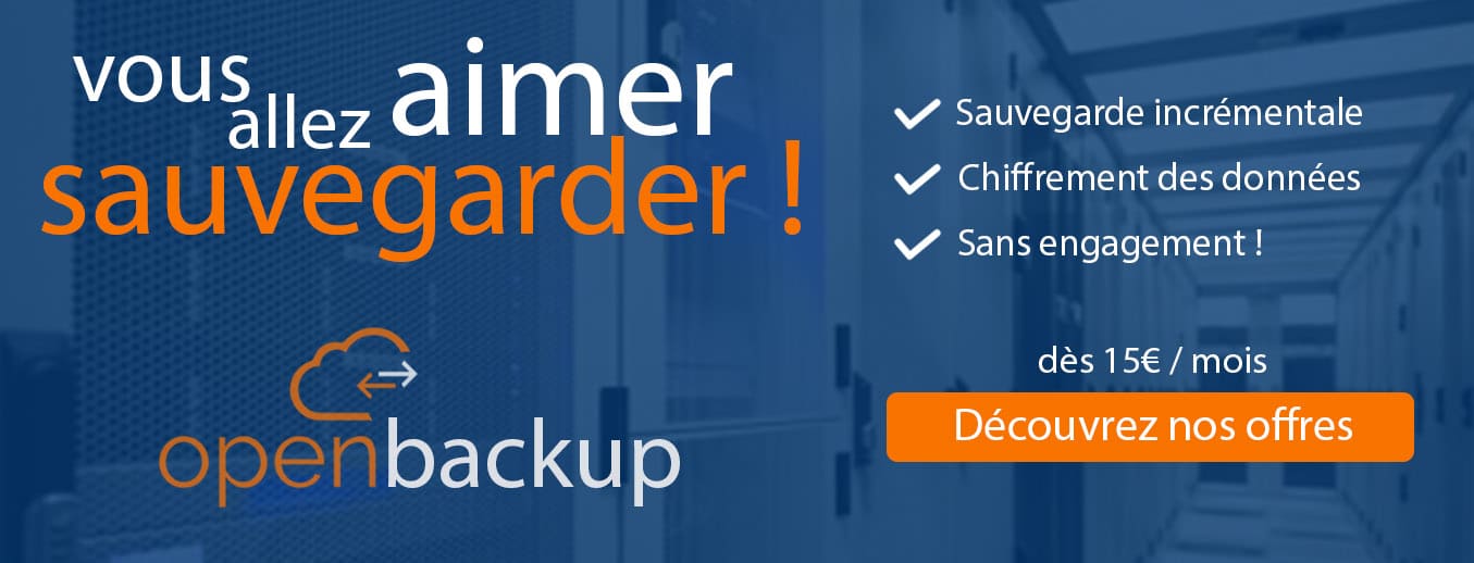 Backup Storage et Sauvegarde serveur avec openbackup 