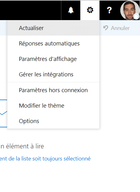 gestion des absences réponse automatique Outlook Exchange