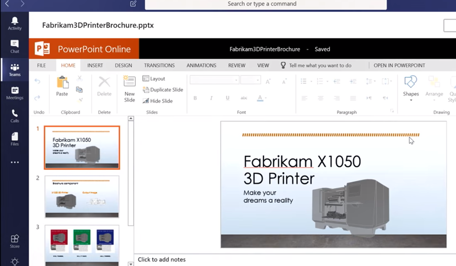 Collaborer sur les applications Office 365 dans Teams