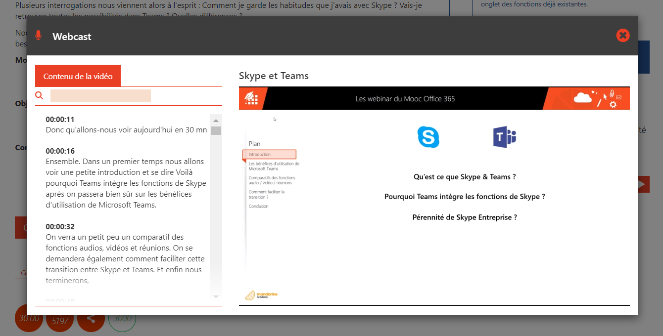 Webinars et webcasts en ligne formation Microsoft Office 365