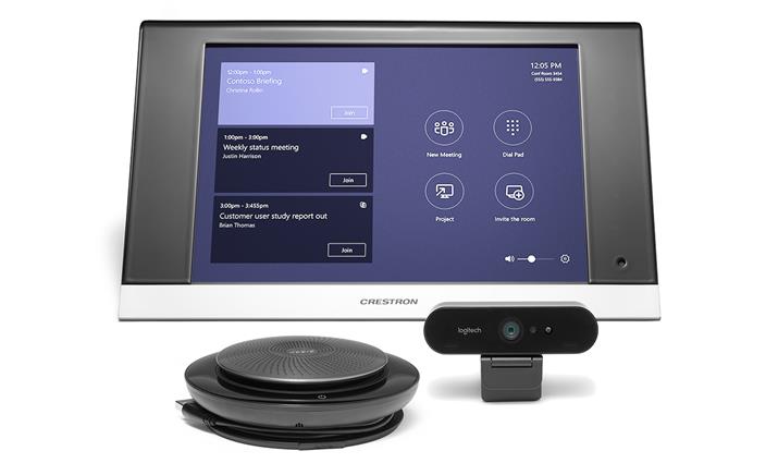 Bundle Crestron avec Logitech Brio et Jabra Speak 710 Microsoft Teams Room