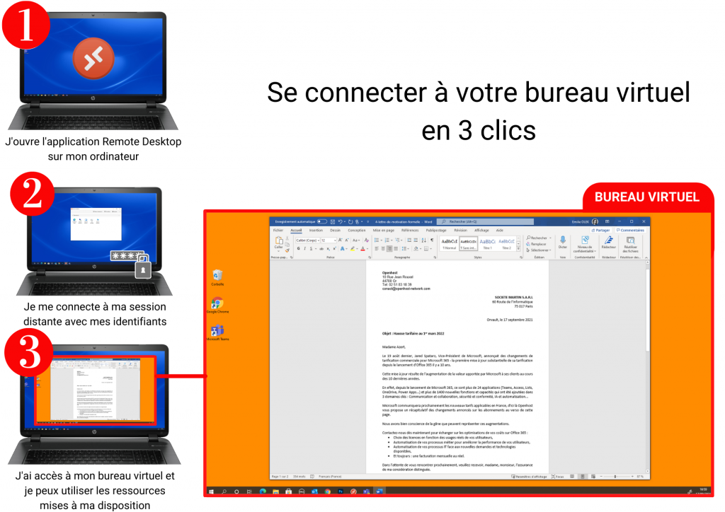 se connecter à son bureau virtuel