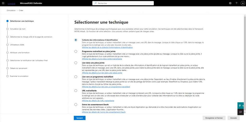 cybersécurité simulation attaque de phishing