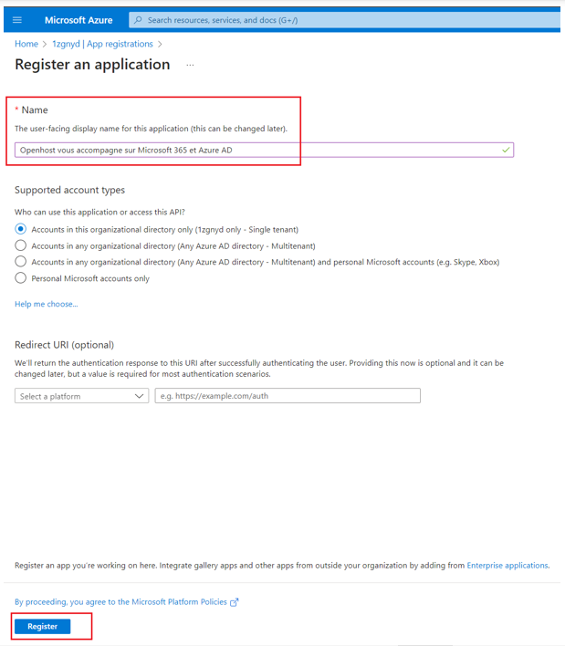 portail azure active directory enregistrer une application date derniere connexion azure ad