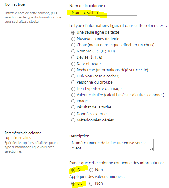 métadonné sharepoint