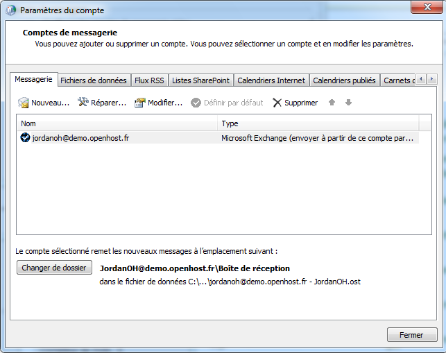 Guide : Modifier l’emplacement du fichier OST d’Outlook | OpenHost